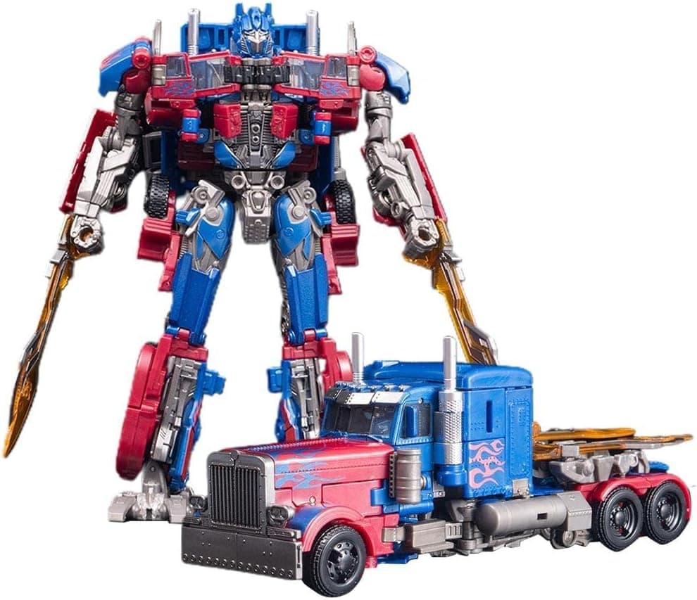 Enfudid Deformation Robot Toy, Deformed Car Robot Toys, Action Figure Deformation Car Model, Alloy Deformation Portable Robot Toys Gift for Girls Boys (Optimus Prime)