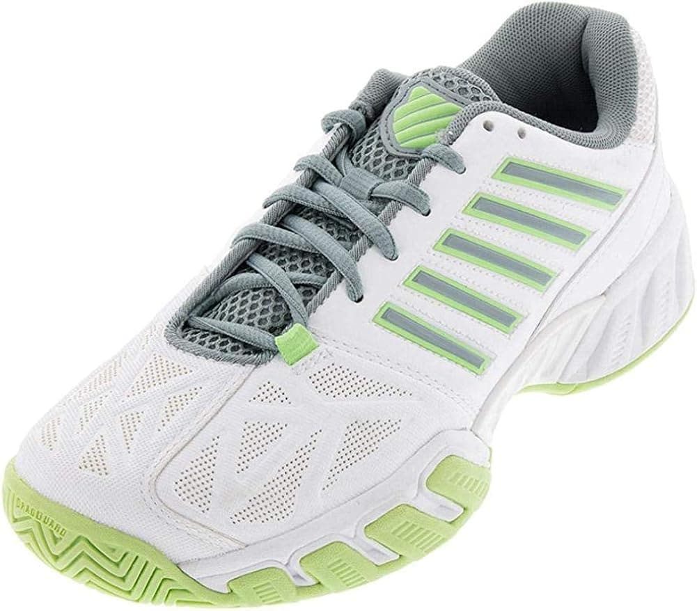 K-Swiss Women's Bigshot Light 3 Tennis Shoe (Whit/Paradise Green/Abyss, 6)
