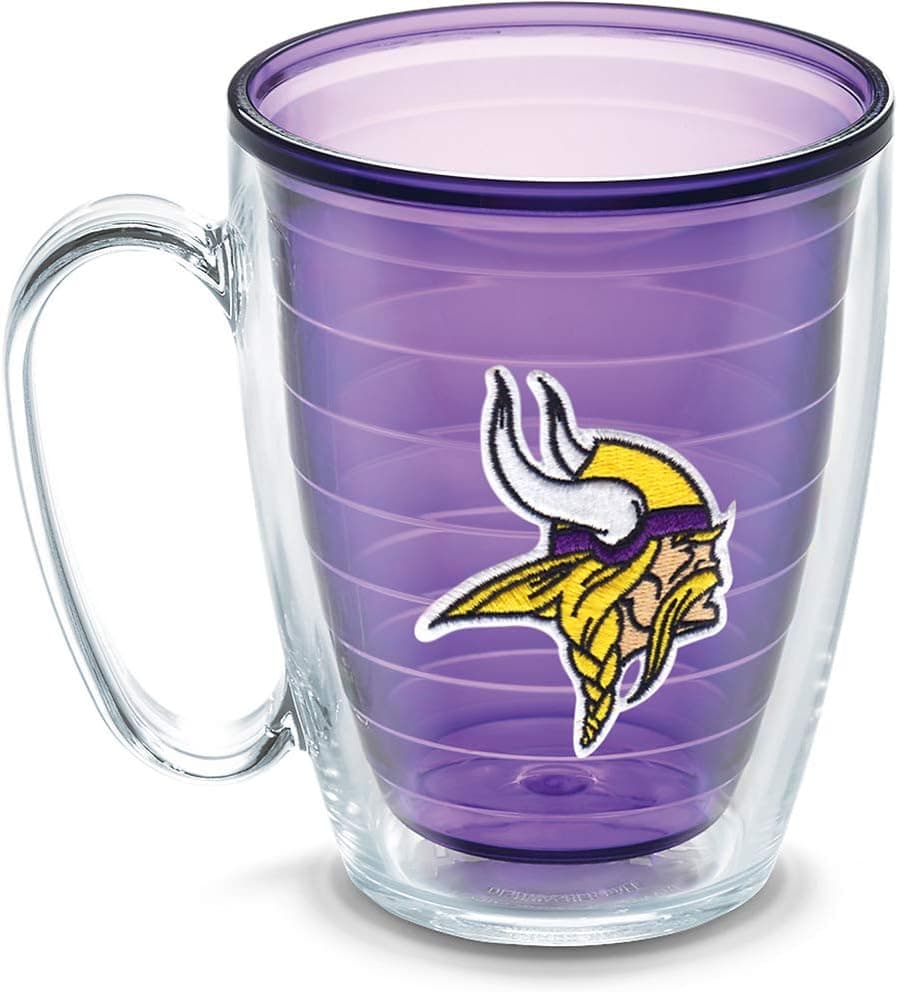 Tervis NFL Minnesota Vikings Emblem Individual Mug, 16 oz, Amethyst -