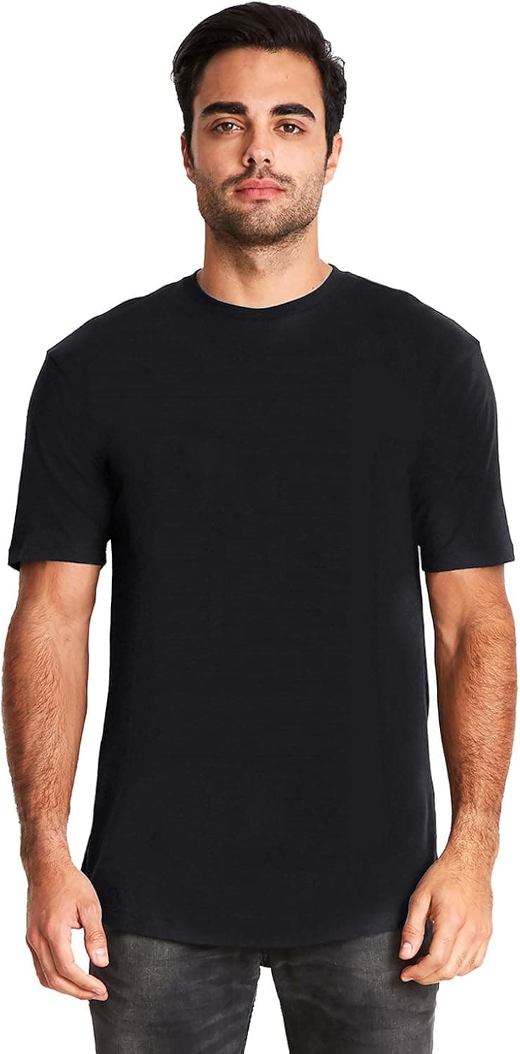Next Level Men's Cotton Long Body Crew XL BLACK