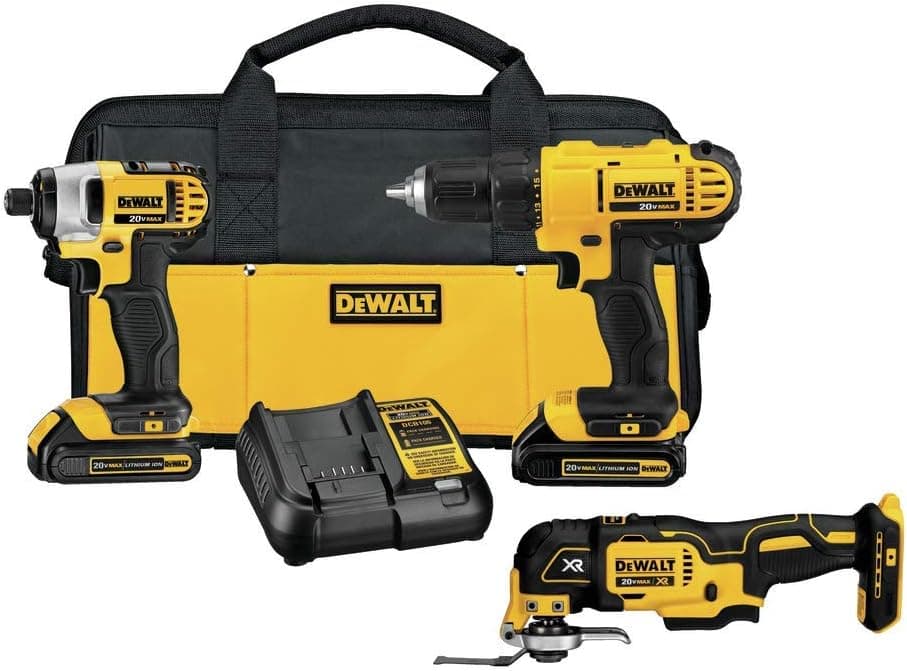 DEWALT 20V MAX* Cordless Drill Combo Kit, 3-Tool (DCK344C2)