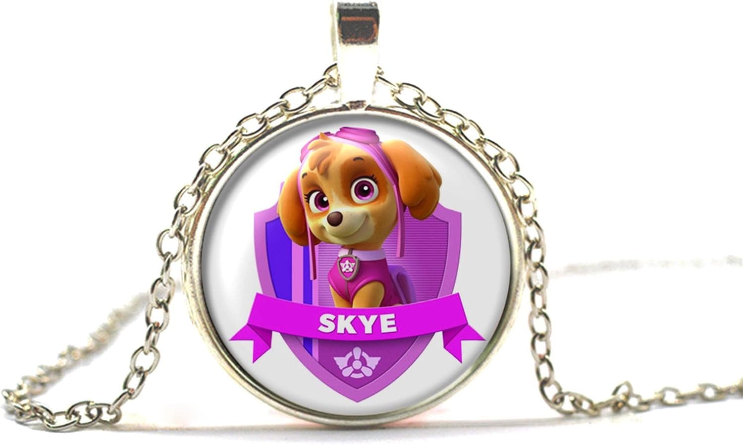 Girl Paw Patrol Skye Silver Pendant Necklace