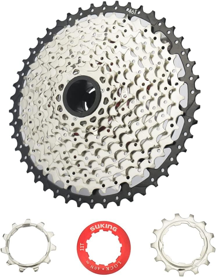 CYSKY 8/9/10/11 Speed Cassette 11-25T/11-28T/11-32T/11-36T/11-40T/11-42T/11-46T/11-50T Bike Cassette Light Weight Fit for Mountain Bike, Road Bicycle, MTB, BMX, Sram Sunrace Shimano ultegra xt
