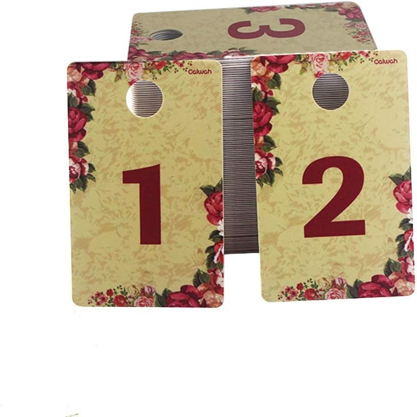 QITONG Live Sale Plastic Number Tags, 100 Pieces Normal and Reverse Mirror Image Coat Room Checks for Facebook Live Sale, Reusable Lularoe Supplies, Hanger Cards for Clothes(001-100)