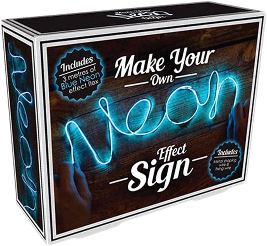 Fizz Creations Make Your Own Neon Effect Sign 3M Neon String Light Message Kit (Blue)