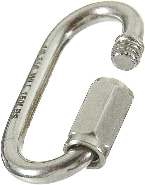 Fusion Climb 1/8" Oval Quick Link Stainless Steel 150 lbs WLL Silver
