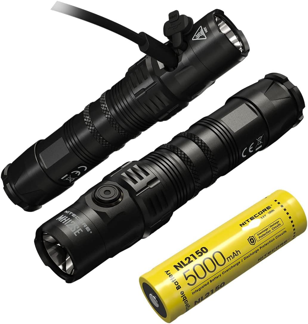 Nitecore Superior Performance MH12SE Dual Fuel Elite Flashlight, Luminus SFT-40-W LED, 1800 Lumen, 408 Meters, Including a Eco-Sensa Type-C USB Cable