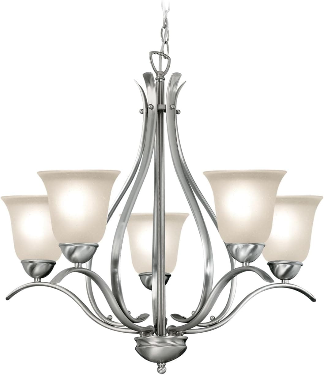 Woodbridge Lighting 10041-STN 5-Light Beaconsfield Chandelier, 25" x 25.5", Satin Nickel