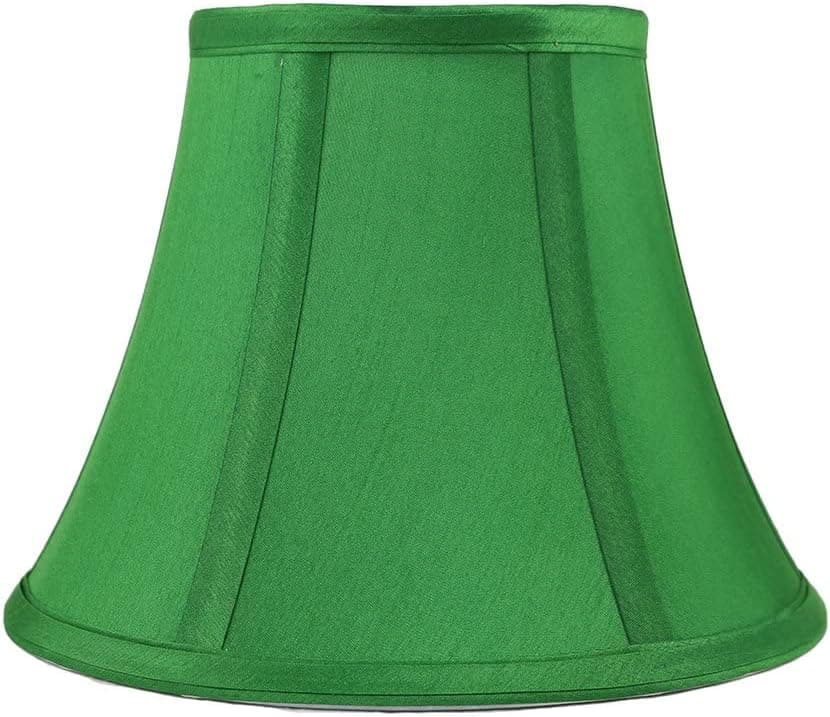 Urbanest Softback Bell Lampshade, Faux Silk, 5-inch by 9-inch by 7-inch, Kelly Green, Spider-Fitter
