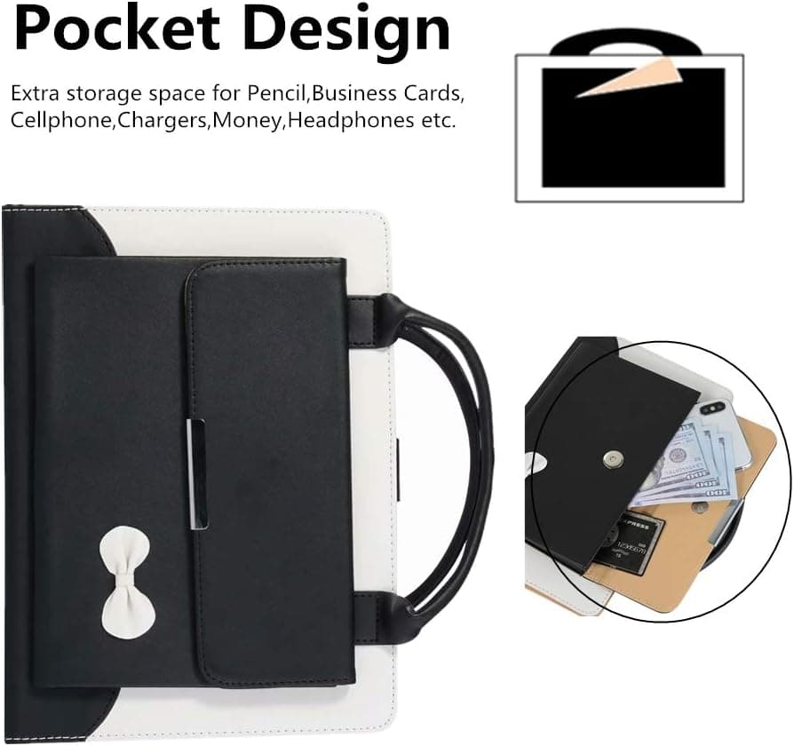 Albc Cute Case for iPad Mini 5 2019 / 5th Generation Mini/iPad Mini 4 / iPad Mini 3 / iPad Mini 2 / iPad Mini 1 - Smart Slim Handbag Leather Stand Cover with Auto Wake/Sleep Feature,Black