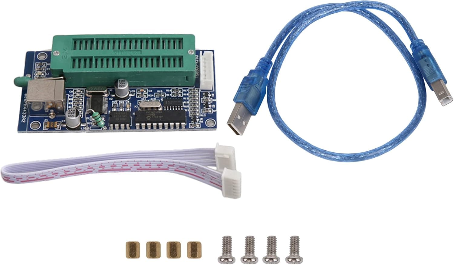 BQLZR Metal Pic Microcontroller K150 Automatic USB Programming Programmer ICSP Cable for Windows 7/XP Equipped with A 40pin Dip Programming Socket, Can Directly Program 8p-40pin Dip Chips