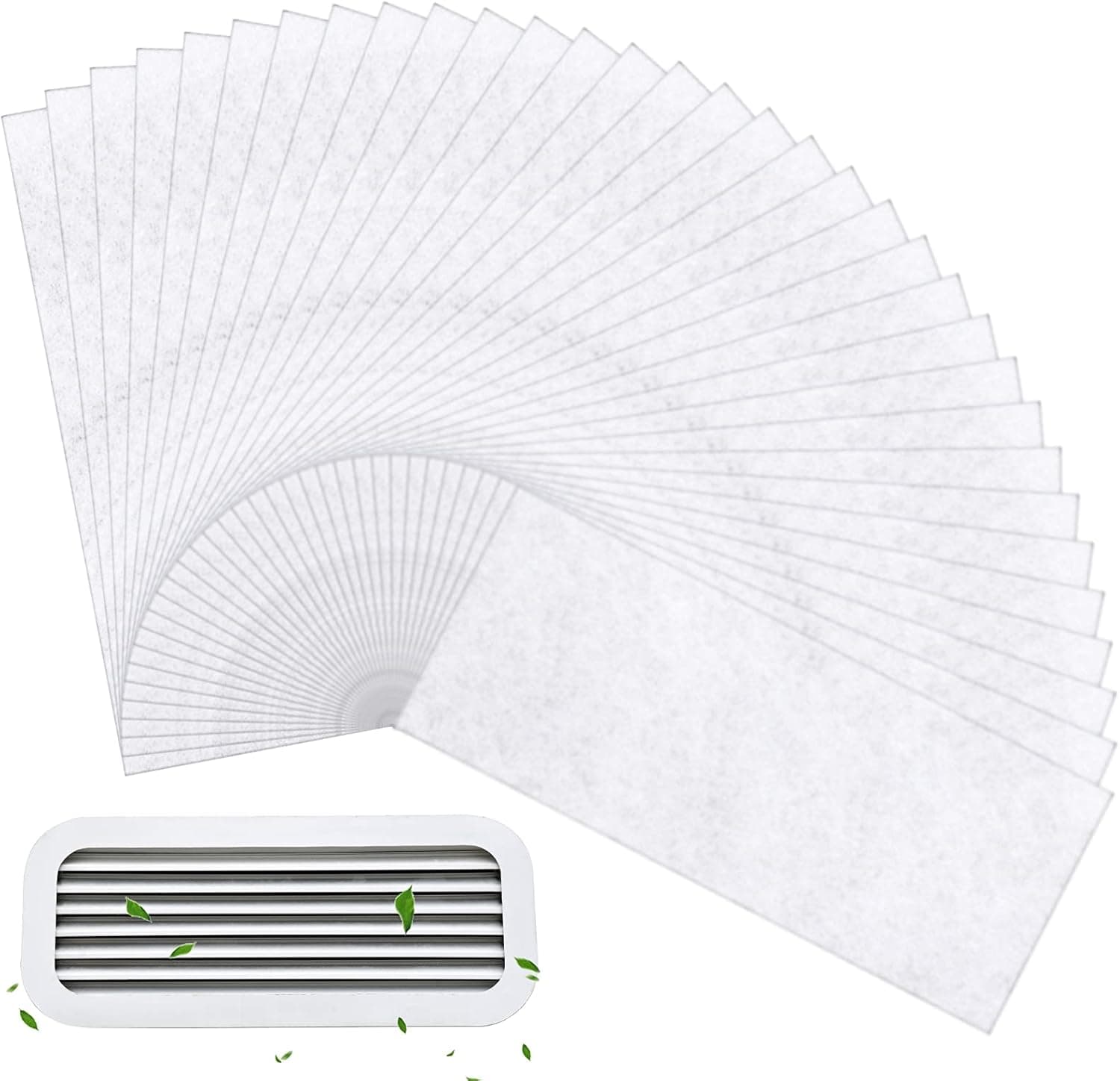 Air Vent Filter Air Purifier Filter Register Vent Filters Vent Dust Filter Air Conditioner Unit or Heater Vent Filter for Trapping Dirt, Dust, Pollen (32 Pieces, 4 x 10 x 0.06 inch)