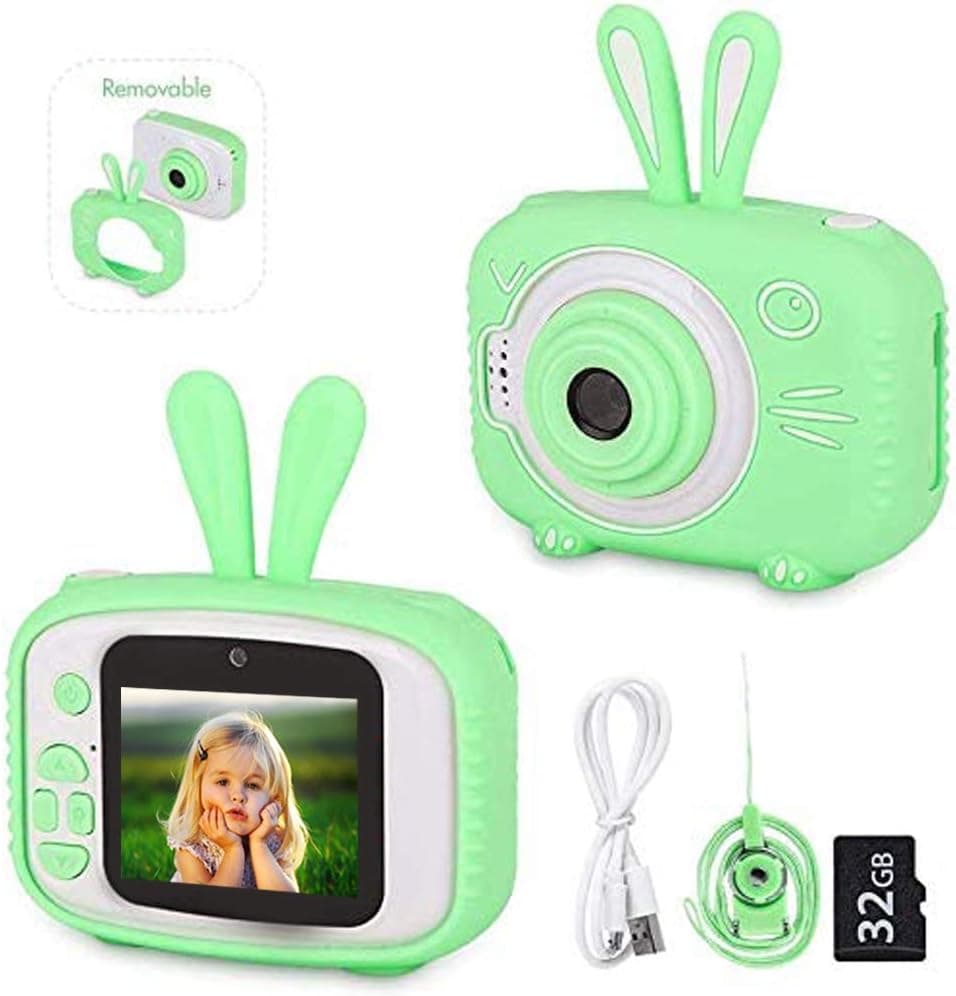 ANMEI Kids Selfie Camera,Kids Camera Digital Dual Rechargeable Camcorder 20MP Toddler Children Toys Christmas Birthday Gift with 32GB TF Card