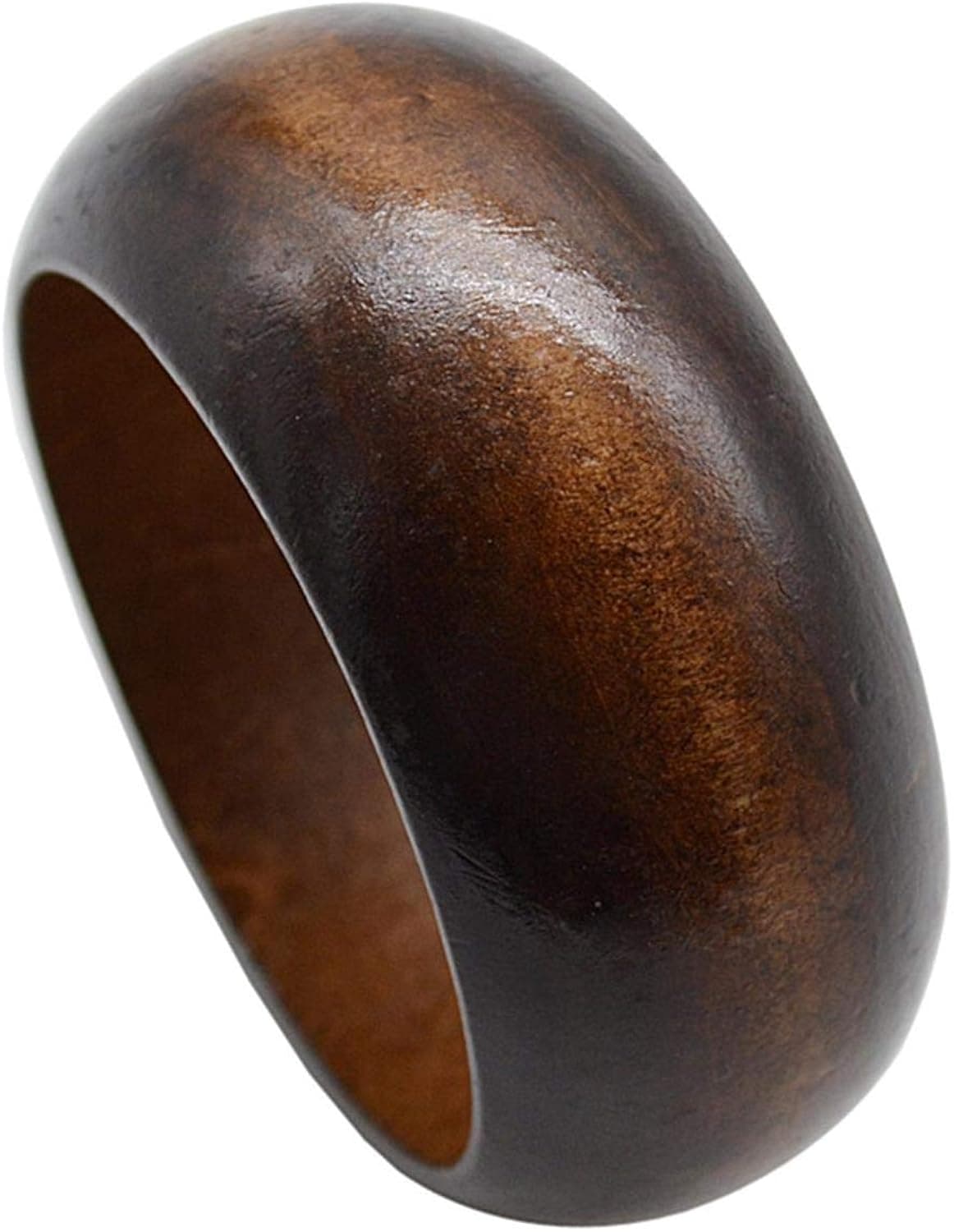 Round DIY Natural Wooden Large Bangles Handmade Ethnic Wood Cuff Bracelet Vintage Simple Round Natural Wooden Chunky Bracelet for Women Girl Jewelry