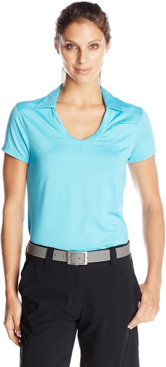 PGA TOUR Women's Short Sleeve Polo with Self Collar