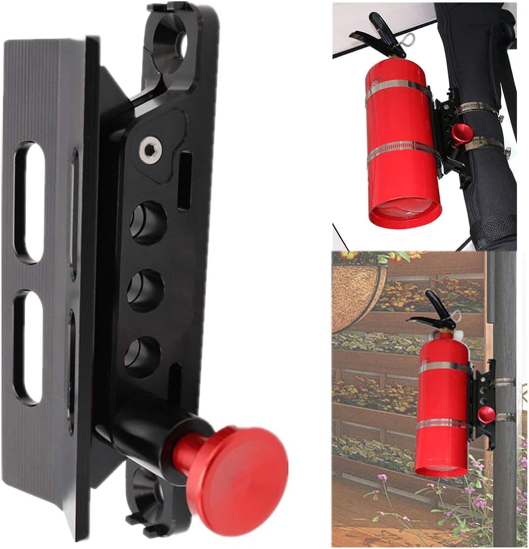 AUFER Vehicle Universal Quick Release Roll Bar Fire Extinguisher Mount Holder Compatible with for Jeep Wrangler Gladiator Bronco UTV Polaris RZR Can Am ATV,Adjustable, Aluminum