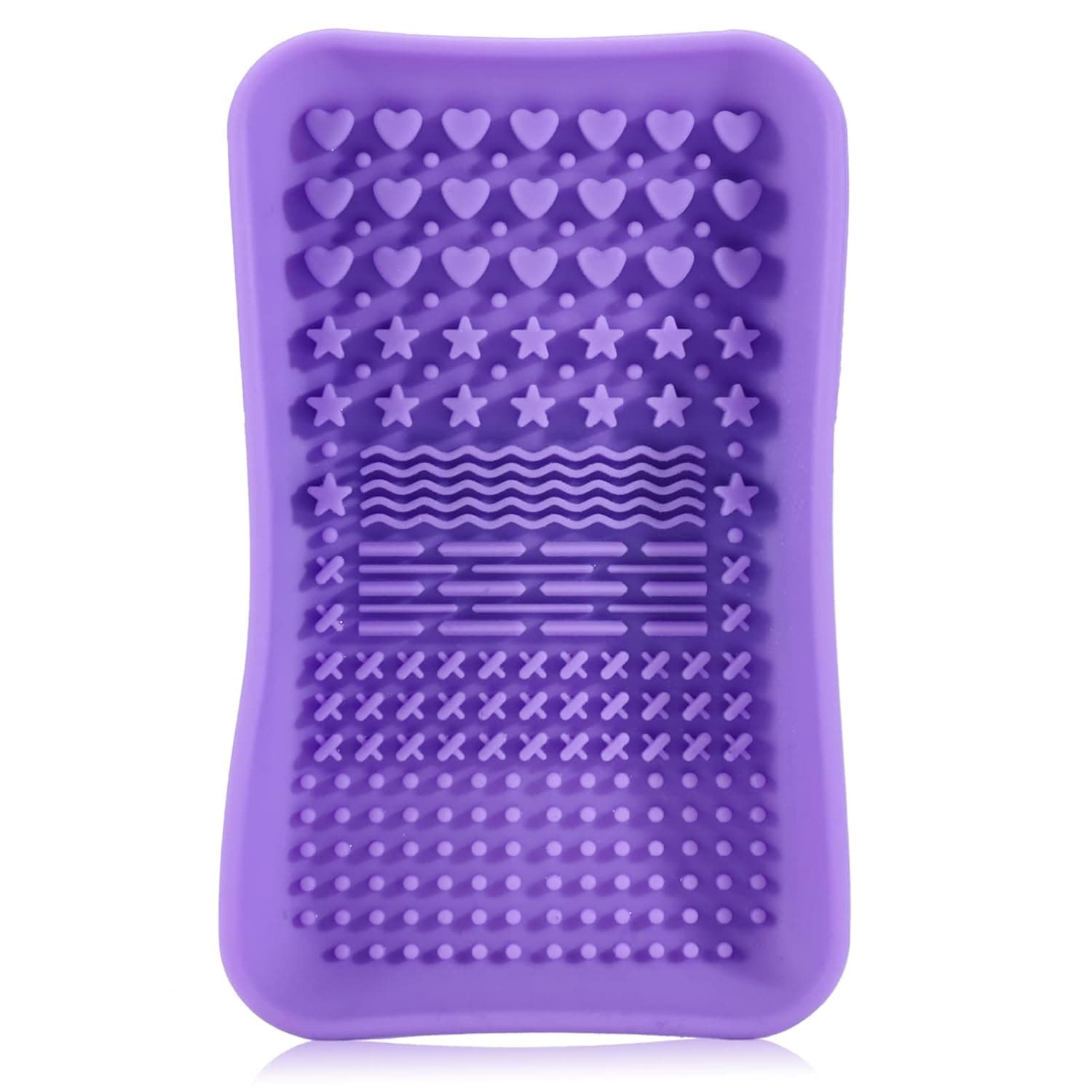 Makeup Brush Cleaner Mat, Make up Brush Cleaner Mat Pad, Silicone Brush Cleaning Mat, Paint Brush Cleaner Tool with Back Strap, Beauty Makeup Washing Tool Makeup Brushes for All Brushes