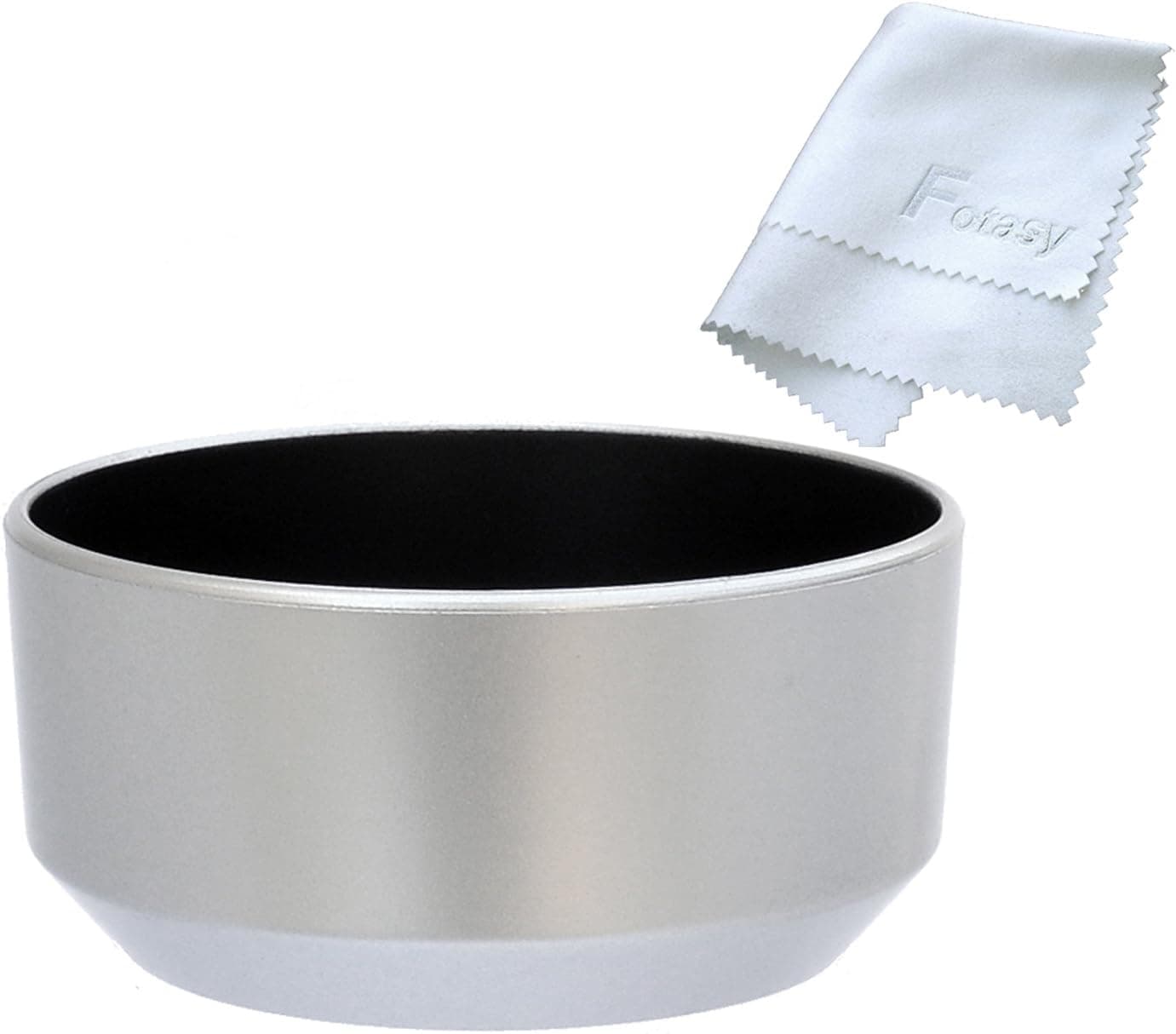 Fotasy Bayonet Lens Hood for Olympus M.ZUIKO Digital 45mm f/1.8 Lens, Replaces Olympus LH-40B, Silver (LH40BS)