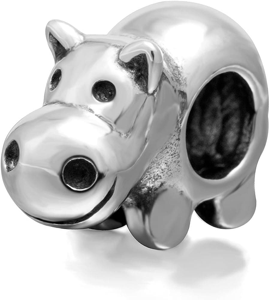 Lucky Animals Head Charm Authentic 925 Sterling Silver Pet Charms for European Bracelet