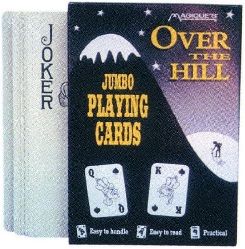 Magique Novelties Over The Hill - Playing Cards - Jumbo Size, Approx. 7x5 Inches