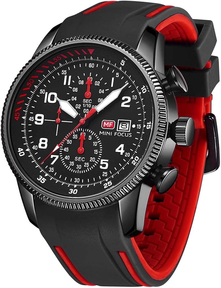 Mini Focus Men's Watches Fashion Waterproof Silicone Strap Quartz Watch Man Luxury Military Sport Chronograph Wristwatch Male