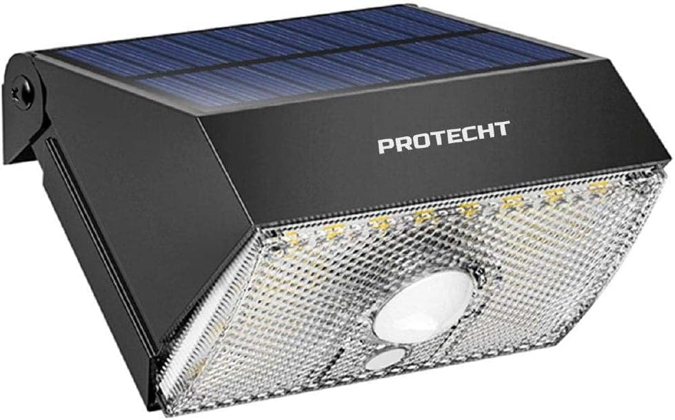 2020 Newest PROTECHT Motion Sensor Light Outdoor Solar Powered | 1000 LM Super Bright | Security Waterproof LED Lighting for Porch Deck Garage Patio Backyard and Frontyard