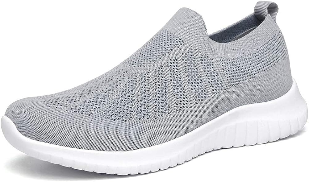 poemlady Lightweight Slip On Walking Tennis Shoes Breathable Casual Athletic Running Workout Sneakers