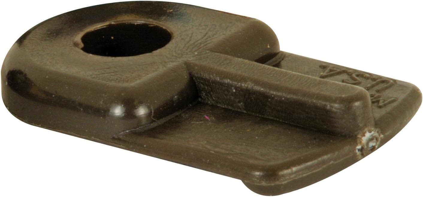 Prime-Line L 5907 Screen Clip, 1/2" x 7/8 inch, Plastic, Brown, Flush, Includes Screws