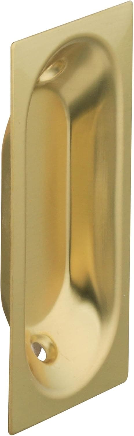 Stanley Hardware S403-516 CD40-3516 Solid Brass Flush Oblong Pull in Bright Brass, 2 pack