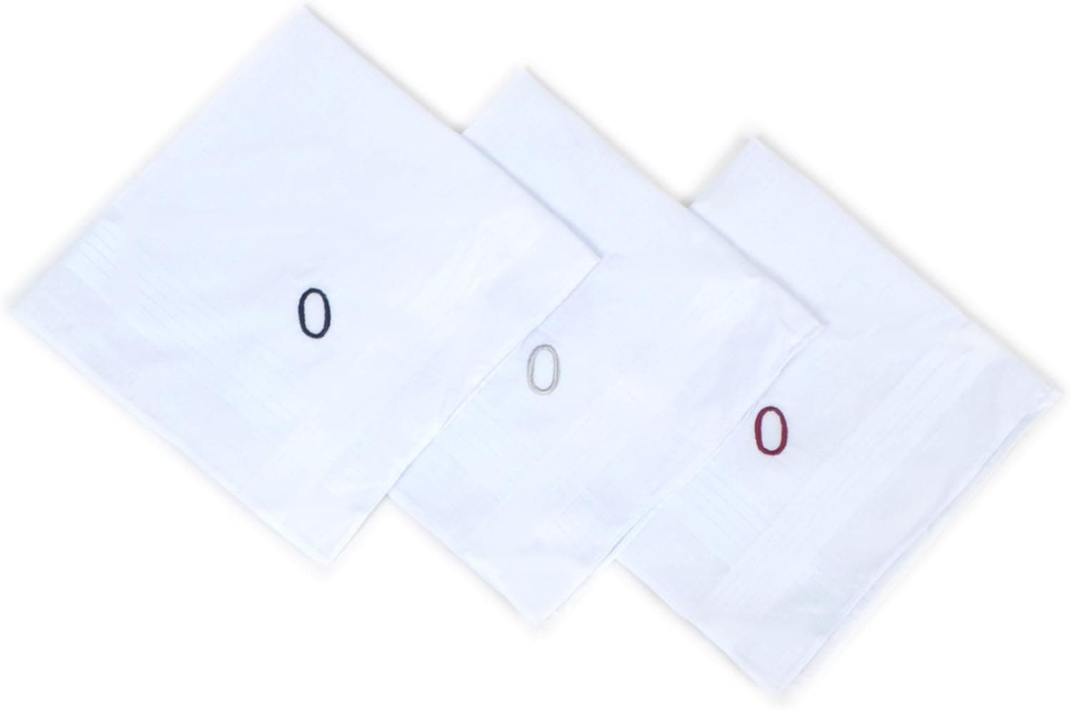 Pure Cotton Initial Letter Embroidered Monogram Handkerchief
