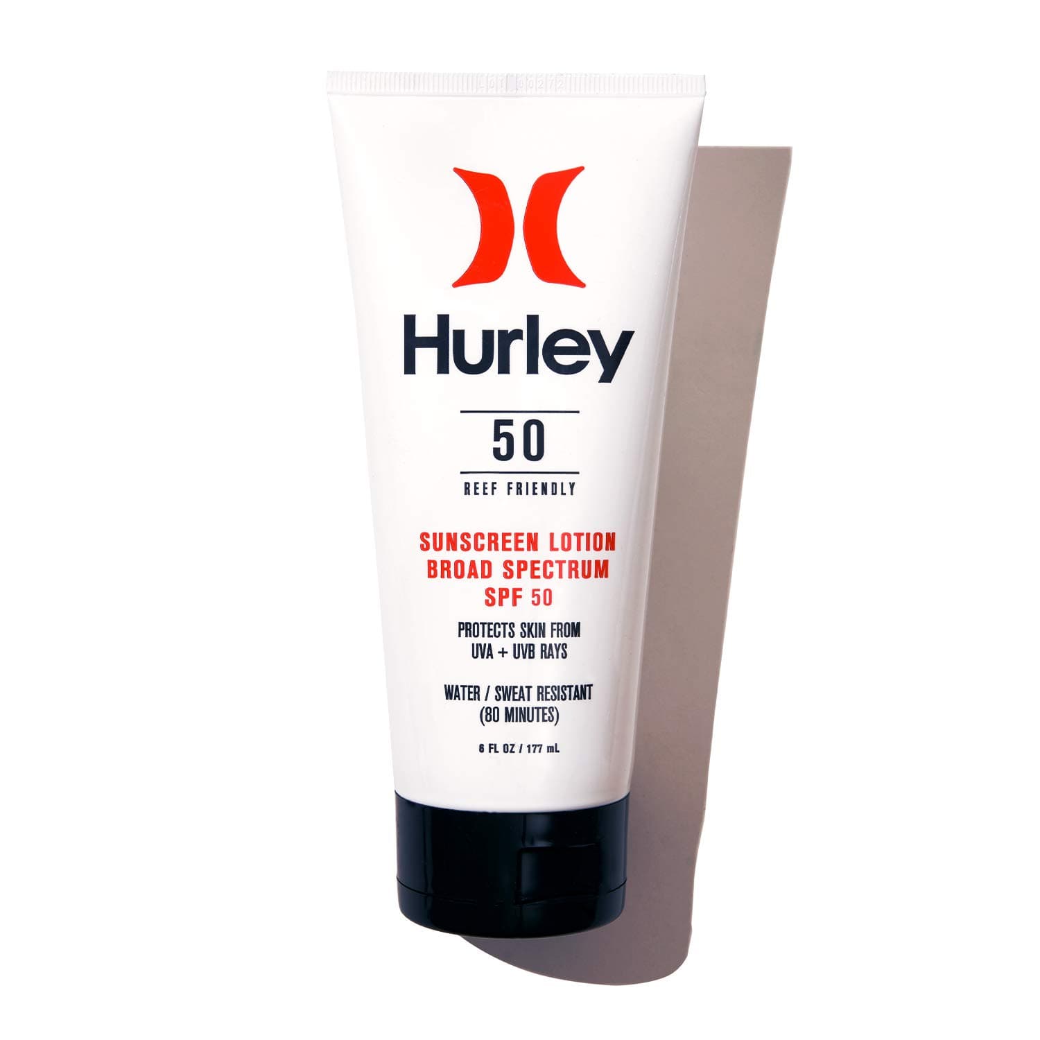 Hurley Water Resistant Broad Spectrum Sunscreen Lotion, Family Friendly, Reef Safe, SPF 15, Size 6 oz
