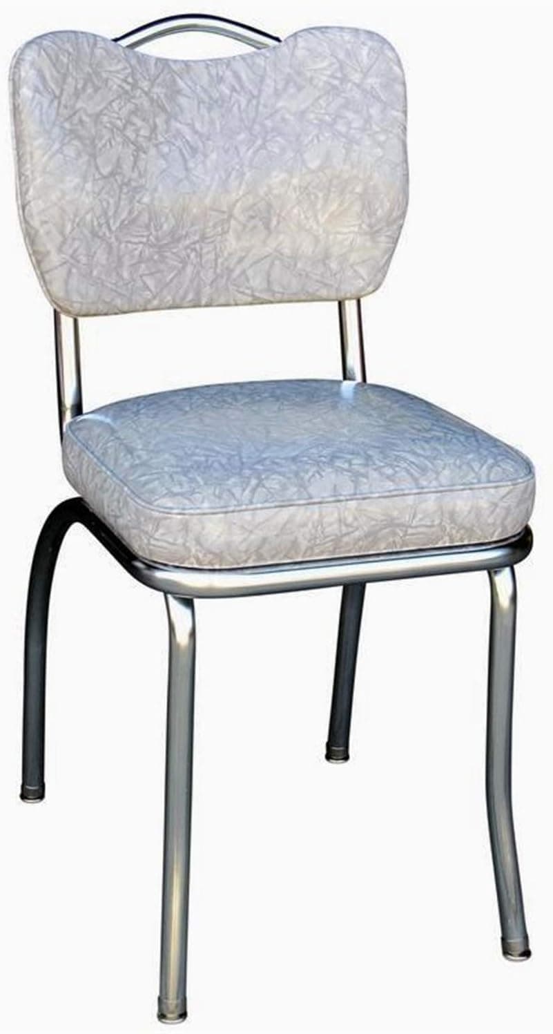 Richardson Seating Handle Back Diner Chair with 2" Box Seat Cracked Ice Grey