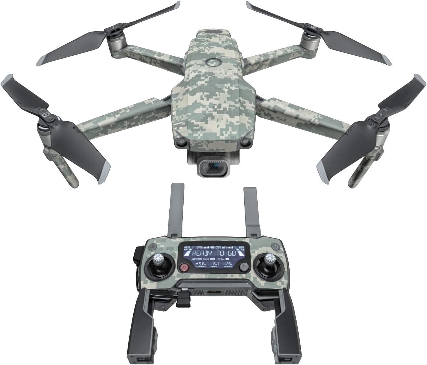 ACU Camo Decal Kit for DJI Mavic 2/Zoom Drone - Includes 1 x Drone/Battery Skin + Controller Skin