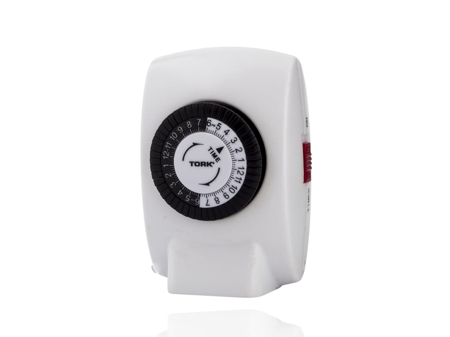 NSi Industries TORK 402B Easy-Set Heavy-Duty Indoor 15-Amp 24-Hour Mechanical Plug-in Air Conditioner and Appliance Timer - Features 1 Outlet Receptacle - Ideal for Halloween Decorations