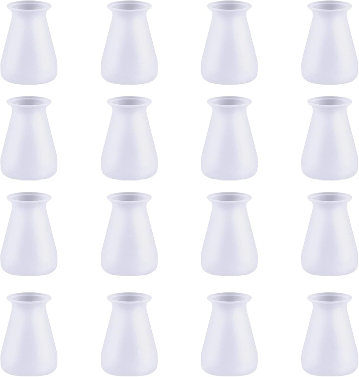 Extra Small Silicon Chair Leg Floor Protectors Anti-Slip Chair Leg Caps Furniture Table Feet Cover Table Leg Caps Anti Noise Anti Scratch FIT 0.5–1.0 INCH Round or Square White 24Pcs