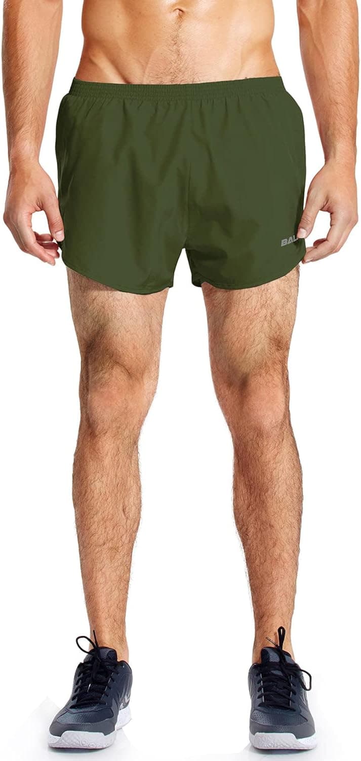 BALEAF Men's 3'' Running Shorts Gym Quick Dry Athletic Workout Pocket Lightweight Brief