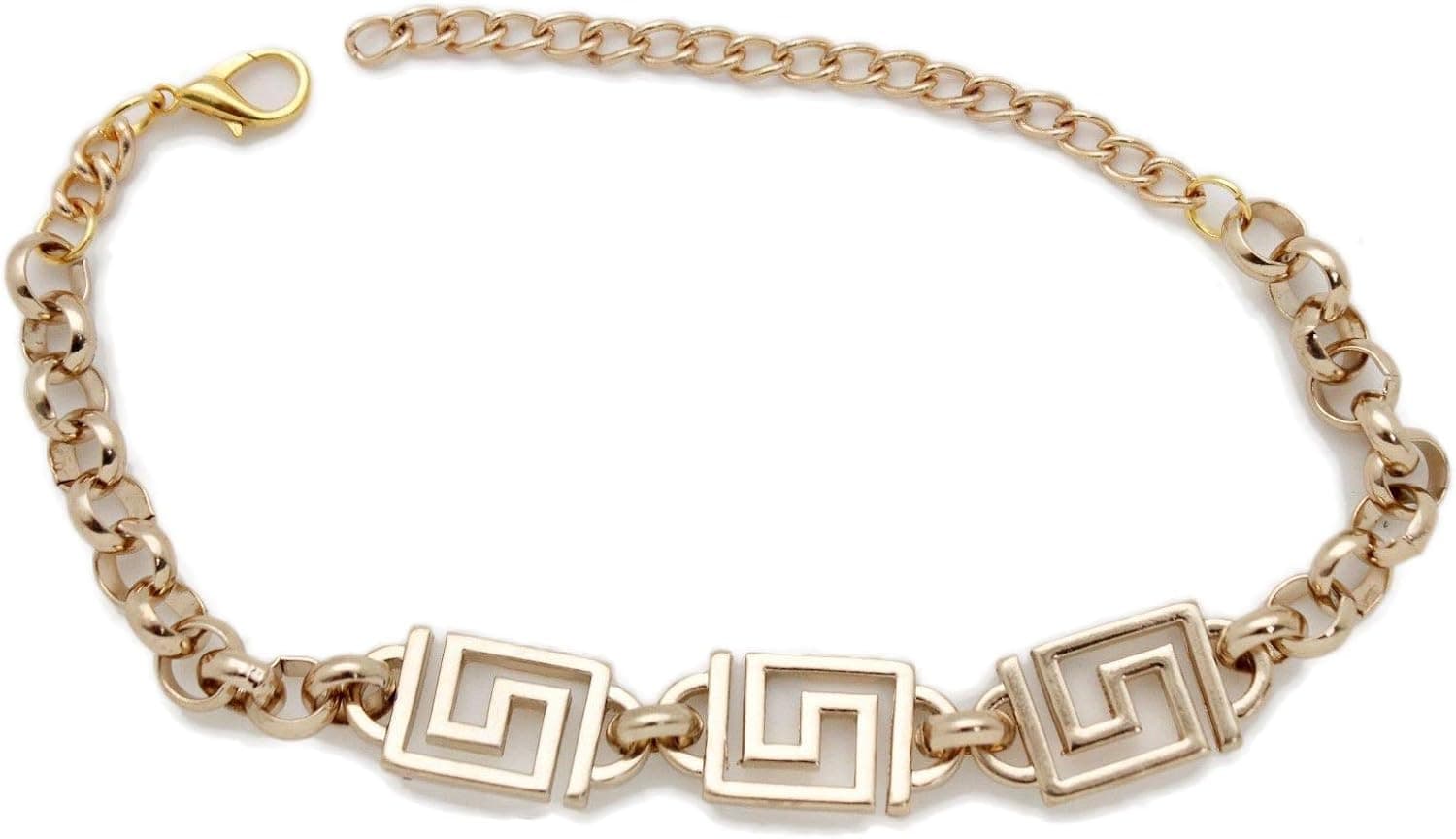 Trendy Fashion Jewelry TFJ Women Western Boot Chain Bling Bracelet Classic Gold Metal L Shape Shoe Charm Urban