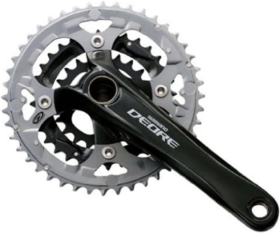 Shimano Deore 2-piece 9-Speed Mountain Bicycle Crank Set - FC-M590 (Black - 175MM x 44/32/22T W/CG)