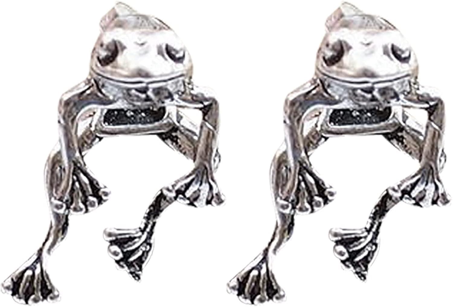 Frog Earrings, Vintage Frog-Shaped 925 Sterling Silver Dangle Post Earrings Jewelry, Cute Dangle Post Frog Earrings Gifts for Lovers/Wife/Womens/Girls