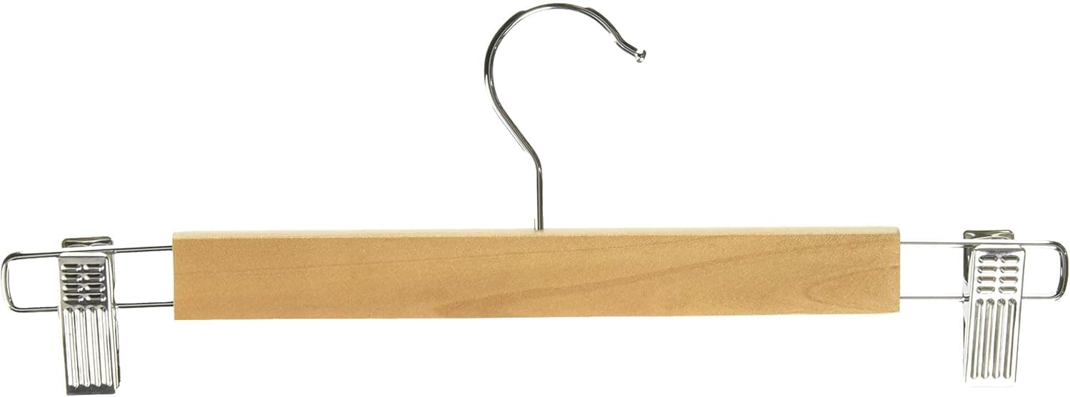 Whitmor GRADE A Natural Wood Skirt Hangers (Set of 5)