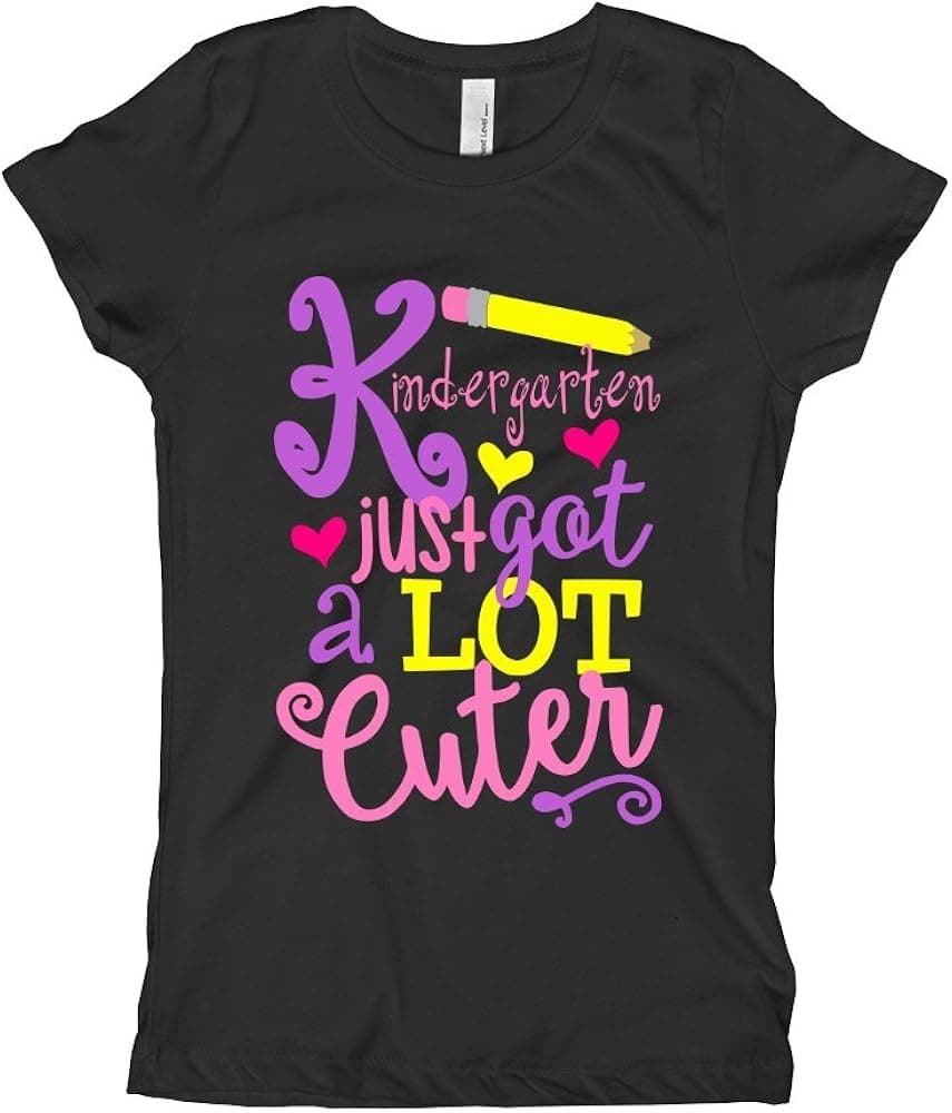 Blu Magnolia Co Girls Back to School First Day of Kindergarten Just Got A Lot Cuter Shirt