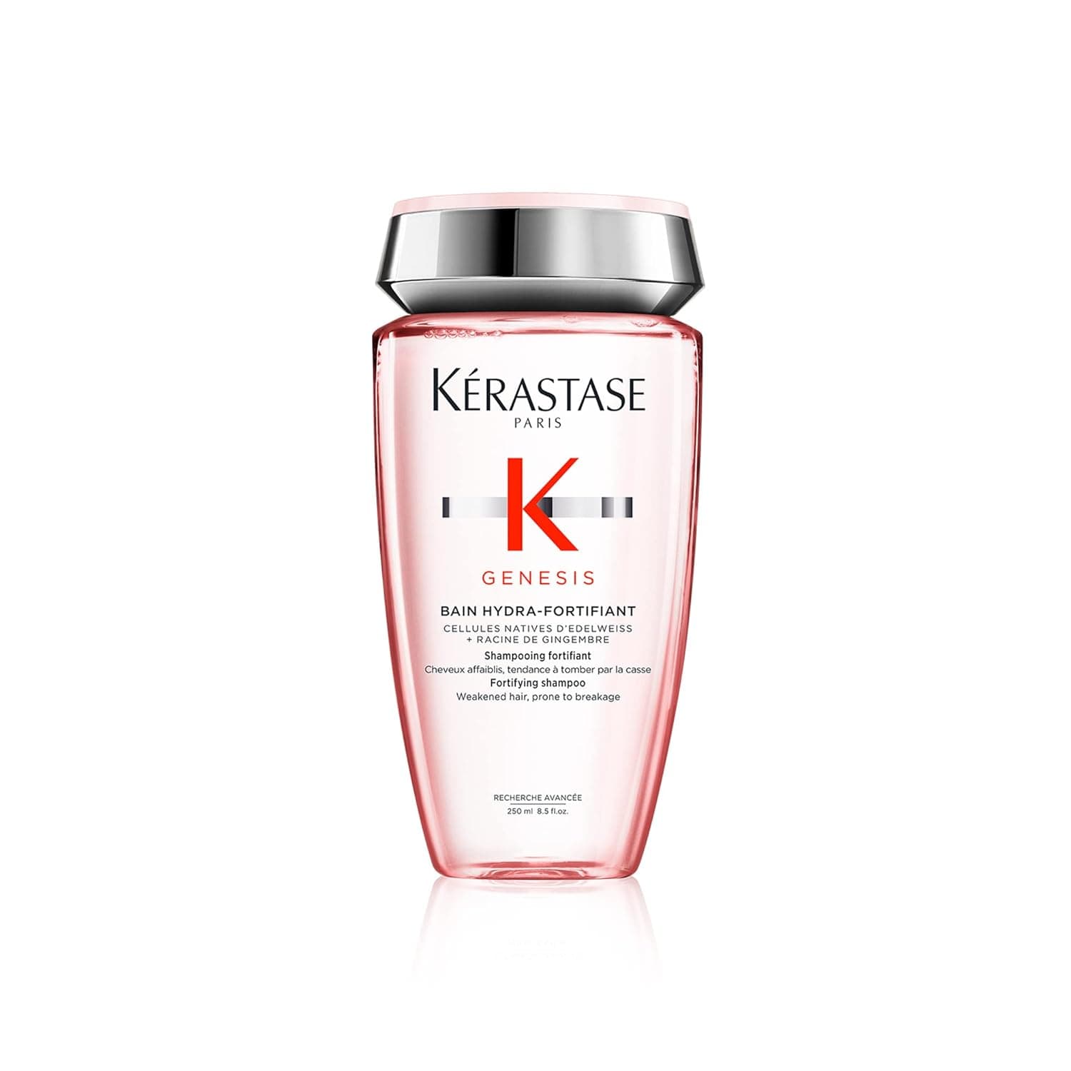 KERASTASE Genesis Bain Hydra-Fortifiant Shampoo | For Weakened Hair Prone to Falling Due to Breakage from Brushing | Provides Intense Nourishment | Silicone Free | For Fine or Oily Hair | 8.5 Fl Oz