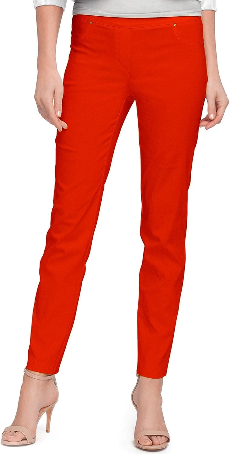 89th + Madison Women's Millennium Stretch Pant (Large, Pimento)