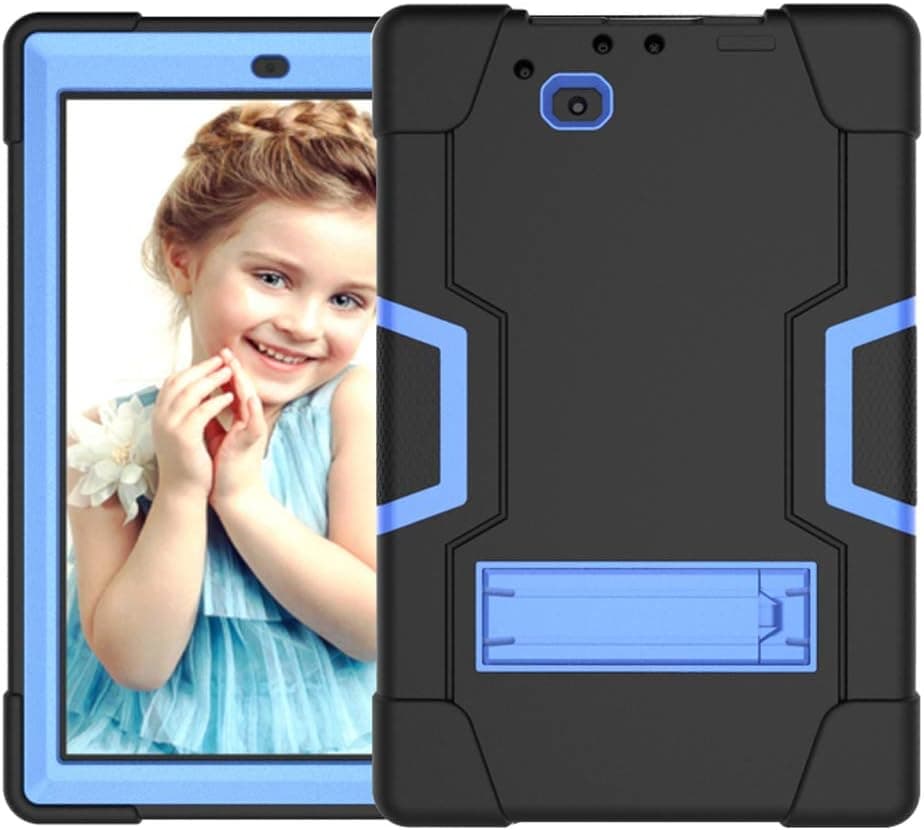 Koolbei for RCA 10 Viking Pro/Atlas 10 Pro Case, Drop-Proof and Shock-Resistant Rugged Hybrid case with Built-in Stand,for RCA 10 Viking Pro(RCt6a03w13)/Atlas 10 Pro(RCT6B06P23H) (Black/Blue)