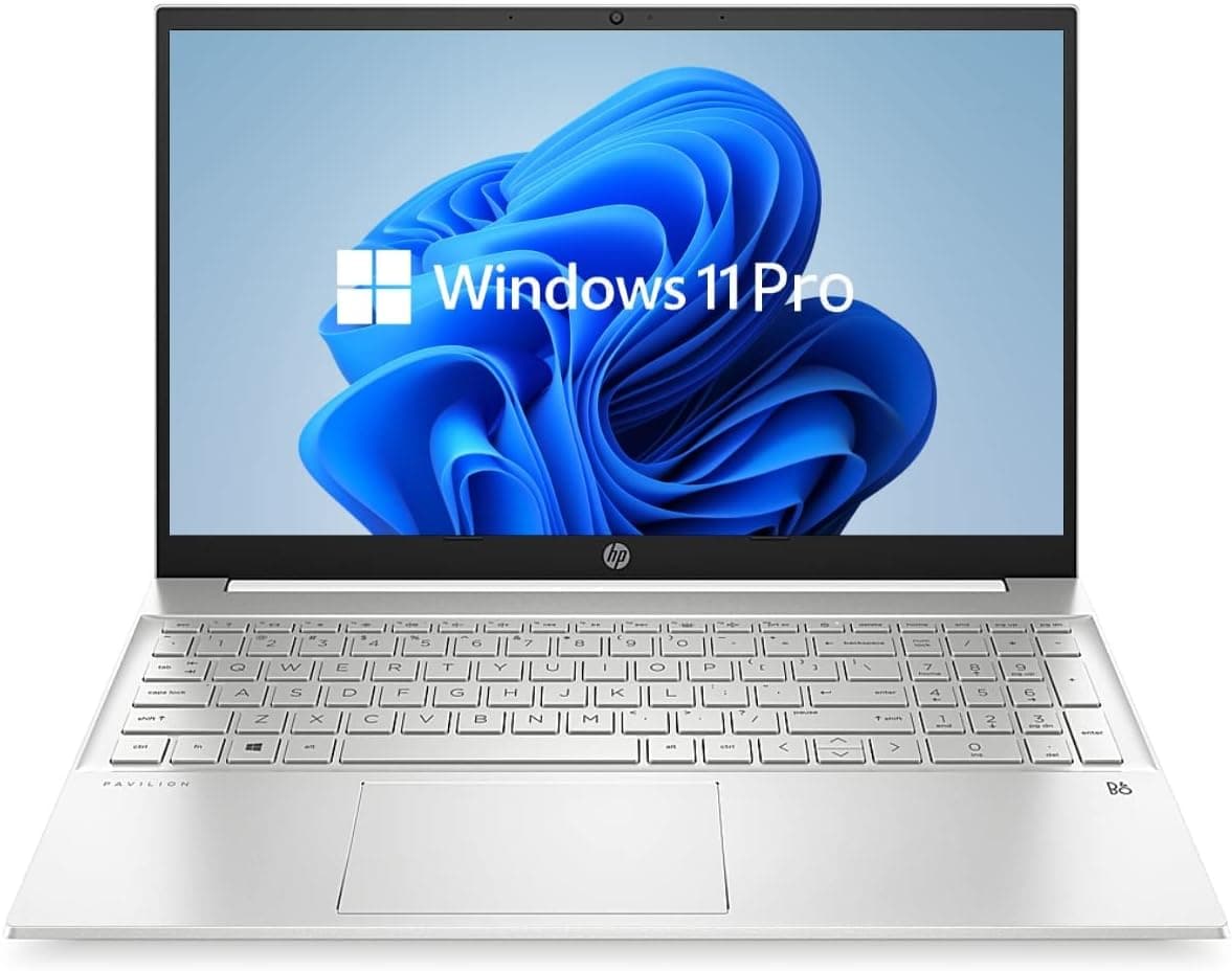 HP [Windows 11 Pro Newest Pavilion Laptop | 15.6" Full HD Screen | Intel Core i7-1165G7 Processor | 32GB RAM | 2TB PCIe SSD | Webcam | HDMI | Wi-Fi 6 | Bluetooth | USB Type-C | Silver