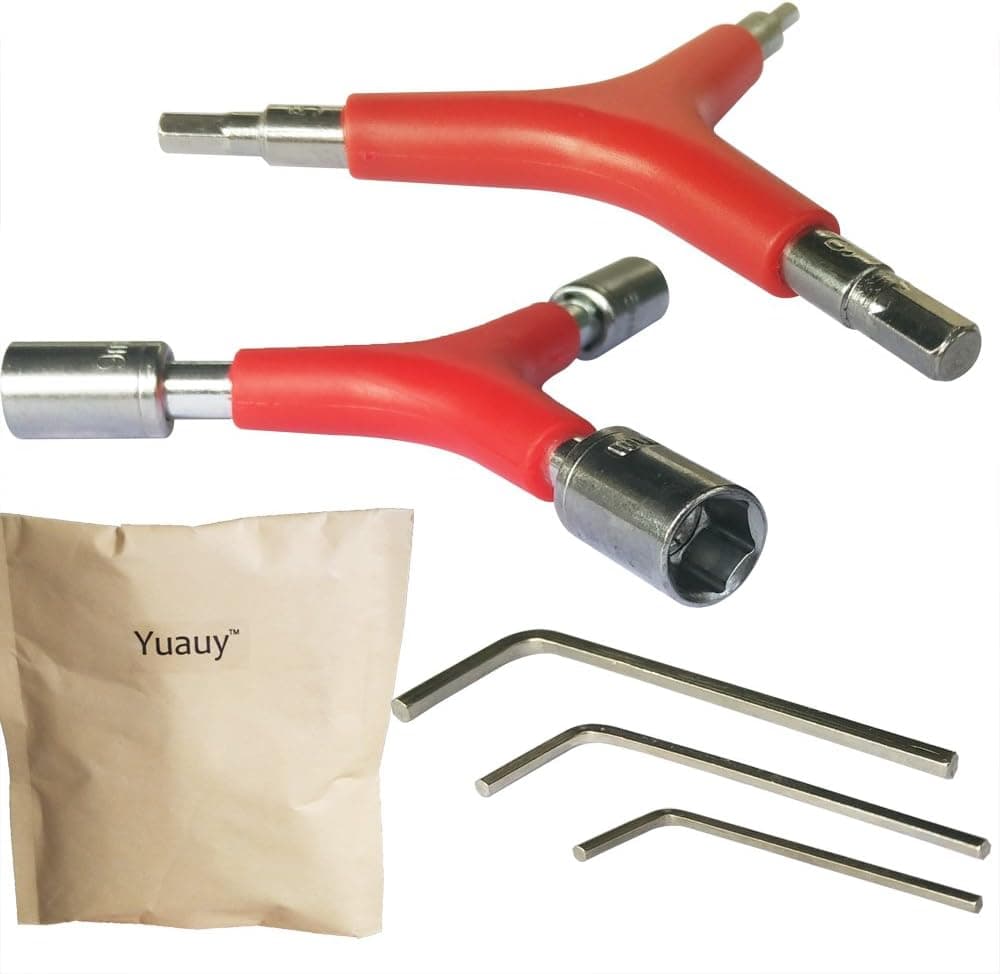 Yuauy Three Way Triangle Allen Wrench Outer Spanner 4/5/6mm Bike Bicycle Cycling Y-Type 8/9/10mm Socket Wrench Hex L-Wrench 2/2.5/3mm Repair Tool