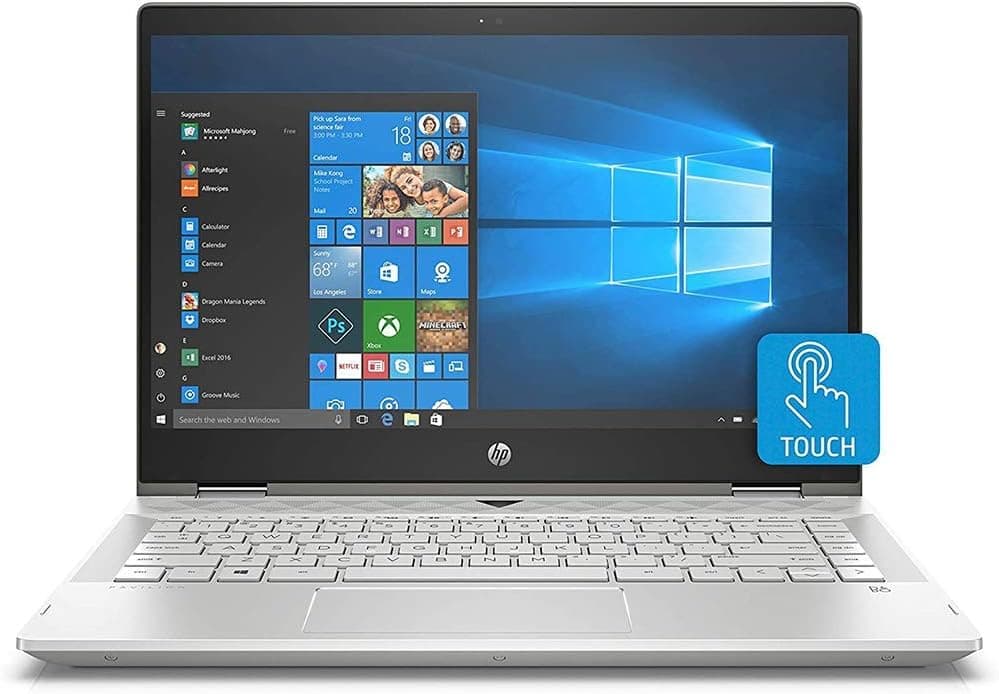 HP Pavilion x360 Touchscreen 2 in 1 Lpatop, 14" IPS Full HD PC, 10th Gen Core i5 Quad-Core up to 4.20 GHz, 8GB RAM, 512GB SSD, USB-C, Backlit KB, FP Reader, Wi-Fi 6, Webcam, HDMI, Win 10 (Renewed)