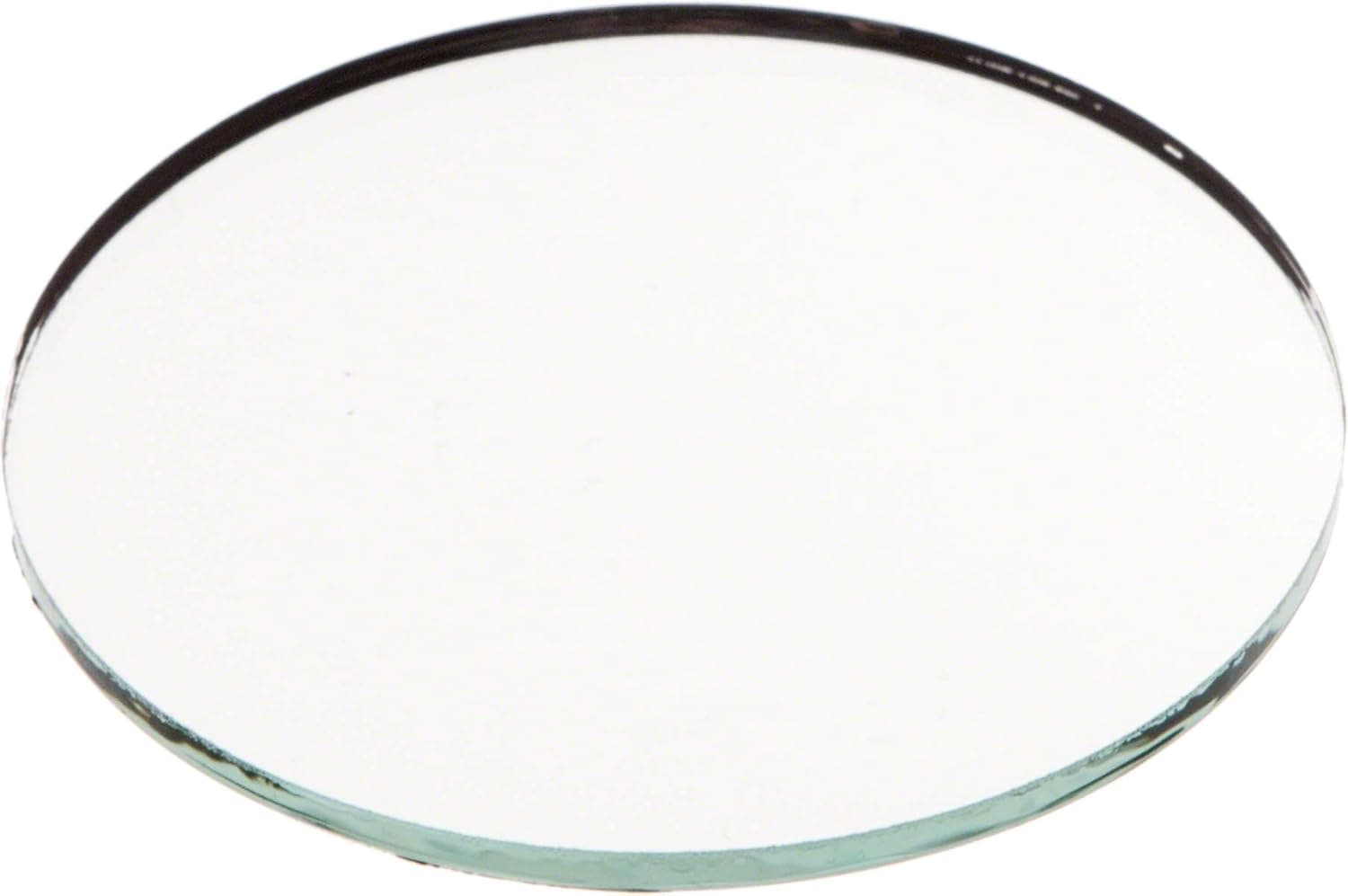 Plymor Round 3mm Non-Beveled Glass Mirror, 3 inch x 3 inch (Pack of 3)