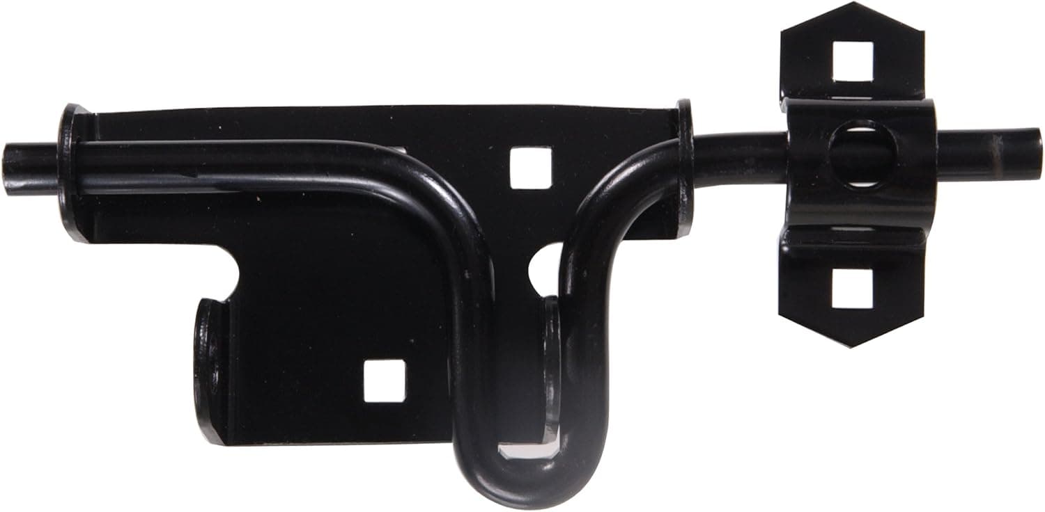The Hillman Group 851225 Slide Action Gate Latch, Black Finish