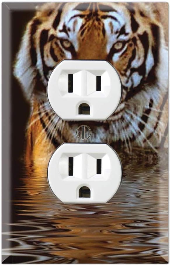 Graphics Wallplates - Fearless Tiger - Duplex Outlet Wall Plate Cover